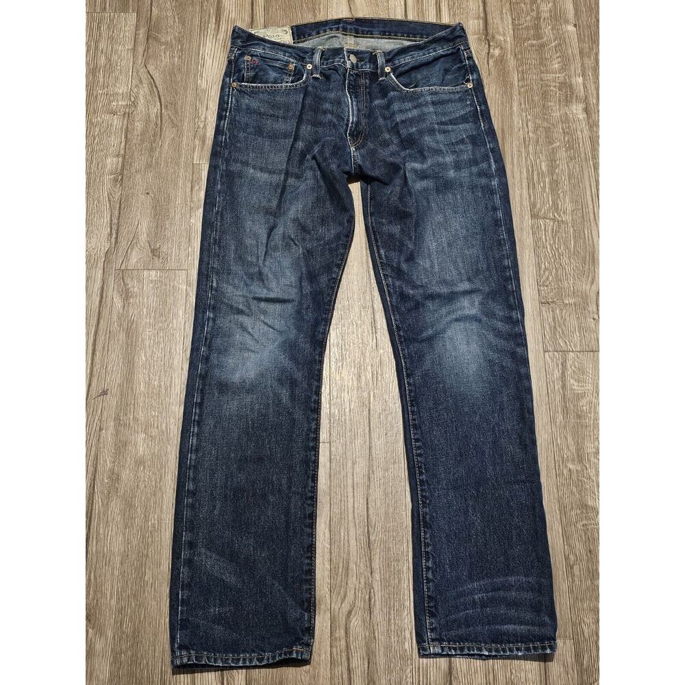 Polo Ralph Lauren Jeans Mens 32x31* Blue Hampton Straight Denim Preppy Casual